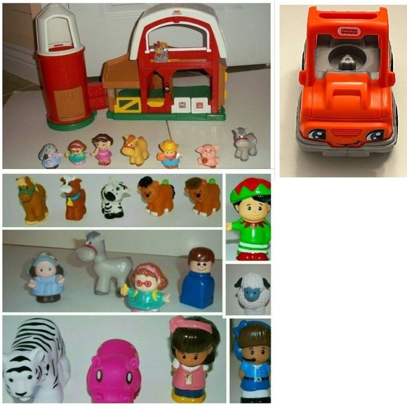 LOT Little People Fisher Price Farm Barn Animals & Sounds People - Picture 1 of 11